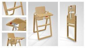 Sobre et peu encombrante, la chaise haute pliante de Supaflat…